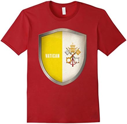 Mens Japan Vatican Pride Soccer Badge Vintage T-Shirt Small Cranberry