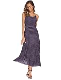 Burlady Women's Boho Floral Print Spaghetti Strap Long Maxi Casual Summer Beach Sundress