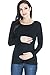 Smallshow Womens 3 Pcs Long Sleeve Maternity Nursing Top ,Light Brown/Black/Grey,Small
