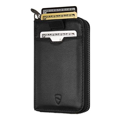 Vaultskin Notting Hill zip wallet with RFID protection (Black)