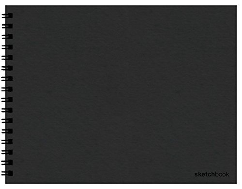 Minimalist sketchbook (11 x 8.5 inches) side-bound black sketchbo…