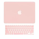 TOP CASE - 2 in 1 Signature Bundle Rubberized Hard Case and Rose Quartz Keyboard Cover Compatible MacBook Air 11
