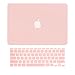 TOP CASE - 2 in 1 Signature Bundle Rubberized Hard Case and Rose Quartz Keyboard Cover Compatible MacBook Air 11