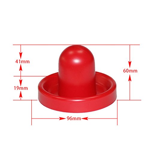 Set of 2pcs Mini Air Hockey Pusher 96mm Table Goalies Mallet and 4pcs 64mm Pucks