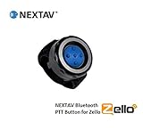 NEXTAV Wireless Bluetooth PTT Button Switch for iPhone iOS Only for Zello ZelloWork App with Strap Fastener with Blue Color Rubber Button [PTT-Zb]