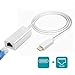 Amatage Lighting to RJ45 Ethernet LAN Network Adapter for Phone/Pad, Phone Ethernet Adapter, 3.3ft/1m Cable, 10/100Mbps High Speed, System Required iOS 10.0 or Up