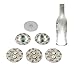 Accmor 6 PCS Wine Bottle Lights, 6 LEDs Sticker Coaster Discs Lights for Wine Liquor Bottle Clear Glass Decoration for Halloween Party, Wedding, Bar, Christmas(UL Certified, Cool White)