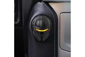 EPOCHHIKE Push to Start Button Cover, Mando Style Suitable for Use in Car Ignition Button Cover, Car Start and Stop Button Decoration Ring, Anti Scratch Car Button Decoration Ring (Black)