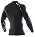 2XU Men's Elite Compression Long Sleeve Top (Black/Steel, Small)