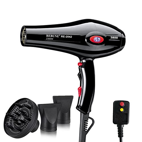 REBUNE Professional Anion Hair Dryer LCD Screen Constant Temperature Air Conditioning AC Motor Household Sharon Hair Dryer