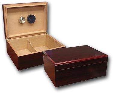75-Cigar Desktop Wood Humidor Cherry