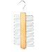 HANGERWORLD Wooden 20 Bar Tie Belt Rack Accessory Organiser Coat Hanger