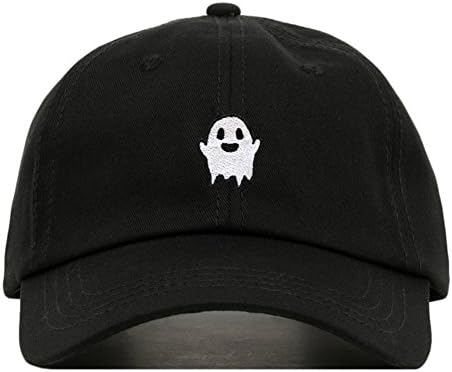 Ghost Baseball Hat, Embroidered Dad Cap, Unstructured Soft Cotton, Adjustable Strap Back (Multiple Colors)