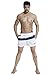 Neleus Men's Swimming Trunks Bathing Shorts with Pockets,710,White,S,Tag L