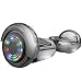 UL2272 Certified Hoverboard with Bluetooth Speaker and LED Lights Smart Self Balancing Scooter Personal Adult Transporter- Chrome Black