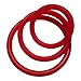 Penile Cock Ring Silicone Male Erection Enhancement Stay Hard Set of 3 Cockrings (Red) Discreet Packaging