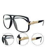 MLC Eyewear ® Classic Retro Fashion Hiphop Legend RUN DMC Style Glasses Clear Lens UV400