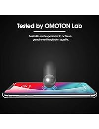 OMOTON [4 unidades] Protector de pantalla para iPhone Xs y iPhone X, 5,8 pulgadas   Vidrio templado marco de guía fácil instalación