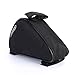 Ellen Tool Tube Bike Pouch Bicycle Bag Water Resistant Polyester Triangle Front Pouch Kit for Easy Access and Smooth Storage for Wallet, Cellphones, Snacks etc. - Safety Biking Black