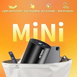 Mini Projector, Support 4K 1080P Portable Projector
