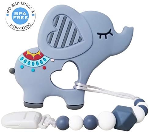 Baby Teething Toys | Baby Teether Toys with Teether Pacifier Clip | BPA-Free Molar Teether Toys | Best Baby Shower Gifts