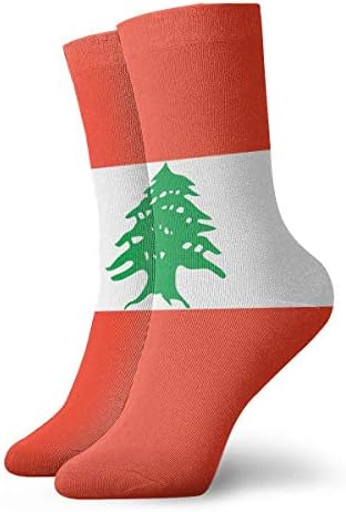 Casual Crew Socks Originality Lebanon Flag Ankle Socks Short Dress Compression Socks For Women Men