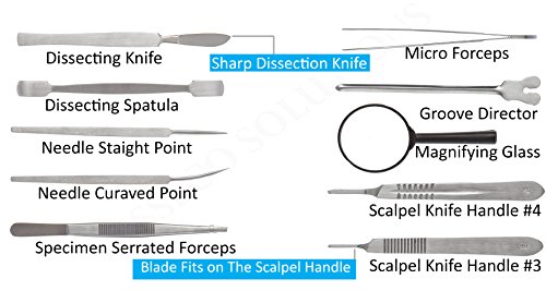 image for Disseco Solutions 26 Pcs Advanced Dissection Kit for Biology, Anatomy 