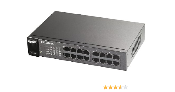 Коммутатор (switch) zyxel es1100-16, 16 rj-45, lan 10/100mbit/s, проводной (4718937560035)
