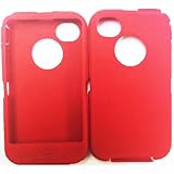 Otterbox Defender Replacement Silicone Skin Case with Oval Cutout for iPhone 4/4S - Red