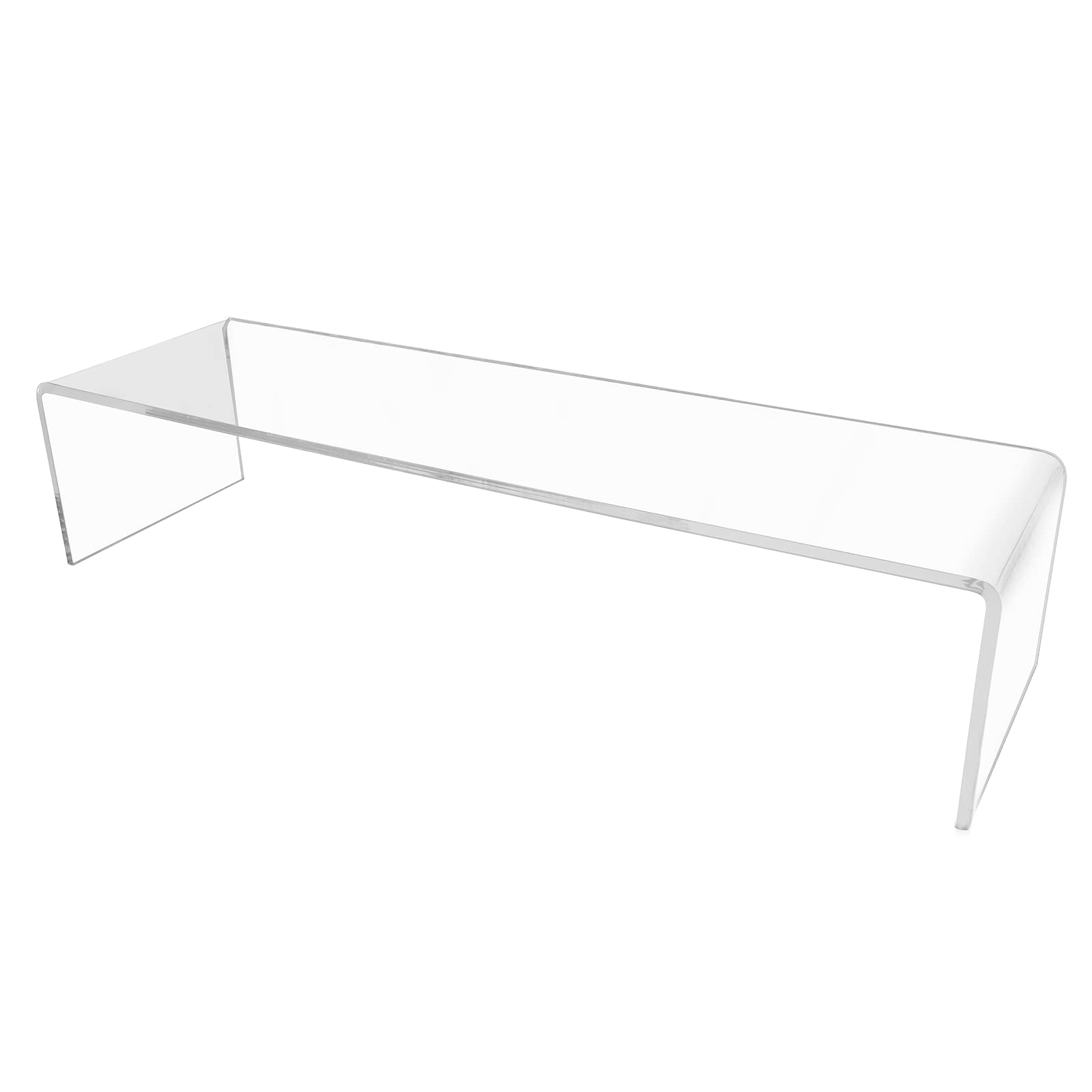 Acrylic Plinth Shelf Risers to Fit Cabinets Retail Shop Display (DS80) (Clear)