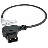 Teradek SmallHD ARRI RED Flexible Power Cable D-tap to Rotatable 0B 2-Pin Male Right Angle, Gold Mount V-Mount Dtap to Teradek Bolt, Z CAM