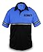 Two Tone Security Bike Patrol Shirt With Reflective Stripes and Zipper Pocket (Royal Blue and Black) (XL)