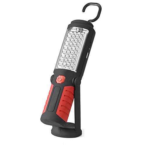 Vinmax LED Work Light Rechargeable-Cordless COB LED Flashlight Work Light Lamp Magnetic Clip Support Stand with Swivel Hook High Brightness for Camping Household Workshop Car Repair Emergency
