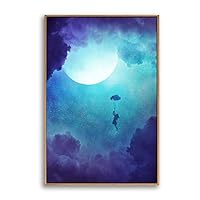 Framed Canvas Wall Art Clouds and Colors Canvas Prints Home Artwork Decoration for Living Room,Bedroom - 16x24 inches