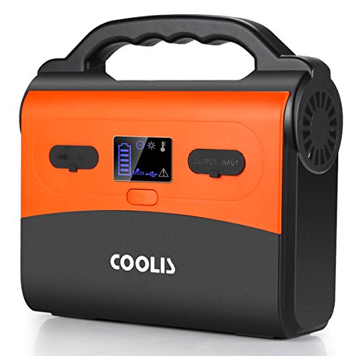 COOLIS 200Wh-54000mAh Portable Purely Sine Wave Lithium Battery Power Inverter Generator Power Station, with Silent 110V AC/12V DC/5V USB Output