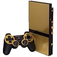 Brushed Gold - Vinyl Decal Mod Skin Kit by System Skins - Compatible with PlayStation 2 Slim Console