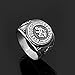 GuoSuang Men 316L Stainless Steel Norse Viking Odin's Wolf Rune Vantage Ring with Gift Bag
