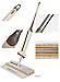 Telescopic Mop, Kemilove Lazy Double Sided Mop And 360 Spin Automatic Squeeze 38cm Cloth Mop