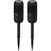 iLive ISBW240BDL ISBW240BDL Bluetooth Indoor and Outdoor Waterproof Speakers with Removable Stakes, 2 Count, Black