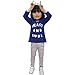 Jastore® Baby Girls 2 Piece Set Blue Long Sleeve T-Shirt and Stripes Leggings (6T)
