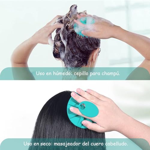 Set de cepillos corporales de silicona de 4 piezas, cepillo de mano no eléctrico con empuñadura antideslizante para un poder de limpieza superior y cerdas suaves para limpiar y masajear cada parte de su cuerpo. (Black)