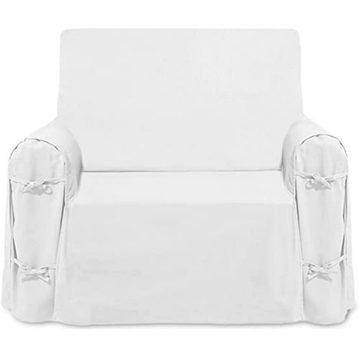 Soleil d 'Ocre Panama Armchair Cover Cotton Panama Cotton , white, 90 x 90 X 60