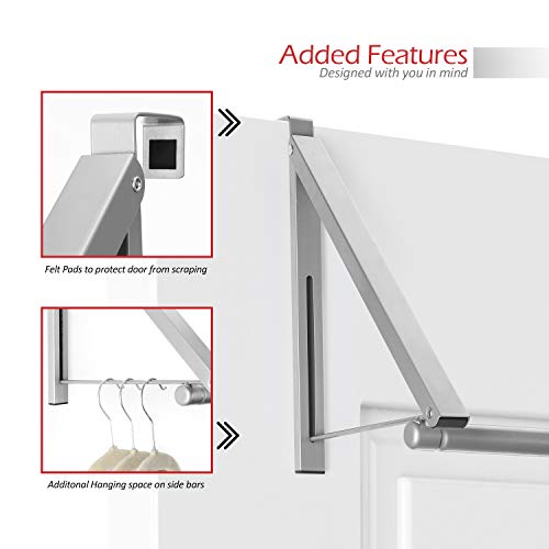 StorageMaid Over The Door Closet Rod - Heavy-Duty Hanging Clothes Rack Organizer and Hanger for Clothing Or Towels - Great for Home and Dorm Room