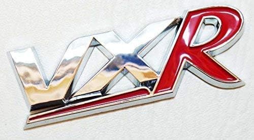 Chrome & Red VXR Tailgate Badge Emblem Rear Boot