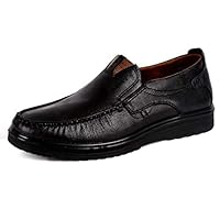 Zebery Mens Dress Shoes - Men Comfy Casual Microfiber Leather Oxfords Shoes Black