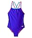 Speedo Girl's Swimsuit One Piece Solid Cross Back Multi Straps
