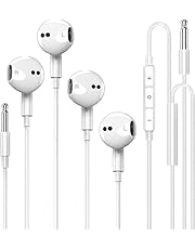 2 Pack Wired Headphones Earbuds with Microphone, 3.5mm Wired Earbuds Earphones, in-Ear Headphones with Mic Built-in Volume Control Compatible with iPhone 6, 6S, Android, iPad Most 3.5mm Audio Devices