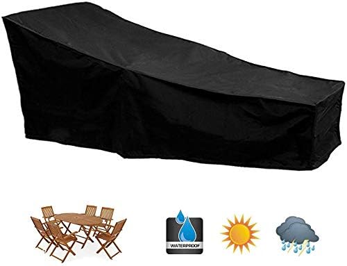 Chaise Lounger Cover Outdoor Waterproof Heavy Duty Patio Furniture Protection Covers fits Lounger Chairs Armor Sunbed 82" Lx31" Wx16.1/29.9" H