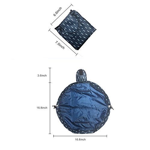 Makeup Bag Toiletry Kit Organizer Portable&Waterproof Large Cosmetic Pouch Fashion Women Jewelry Bathroom Storage with Zipper&Drawstrings Brush Holder Carry on Travel (Deep Blue)