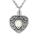 Valyria Angel Wing Birthstone Memorial Urn Necklace Stainless Steel Cremation Jewelry,Olive Green(August)